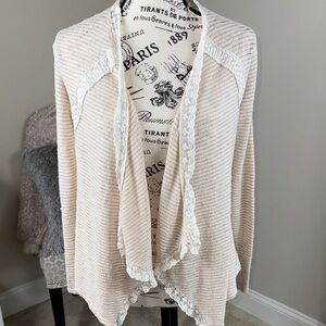 Elegant Cream/Pink Women's Sweater